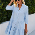 Women's Gingham Shirt Dress