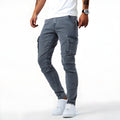 Pantalon Cargo Fuselé à Poches Latérales Homme