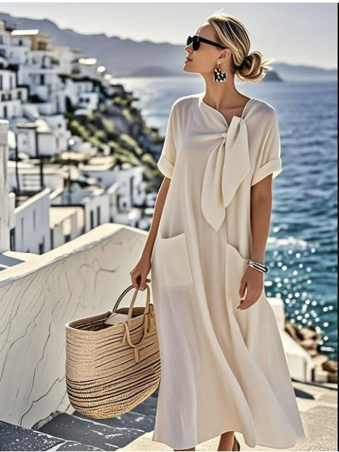 Robe Longue Fluide Décontractée Femme