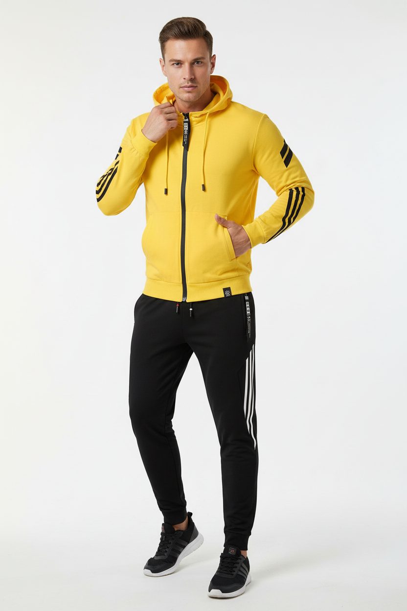 Ensemble Jogging Zippé à Capuche Homme