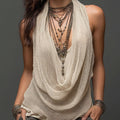 Women's Draped Halter Top