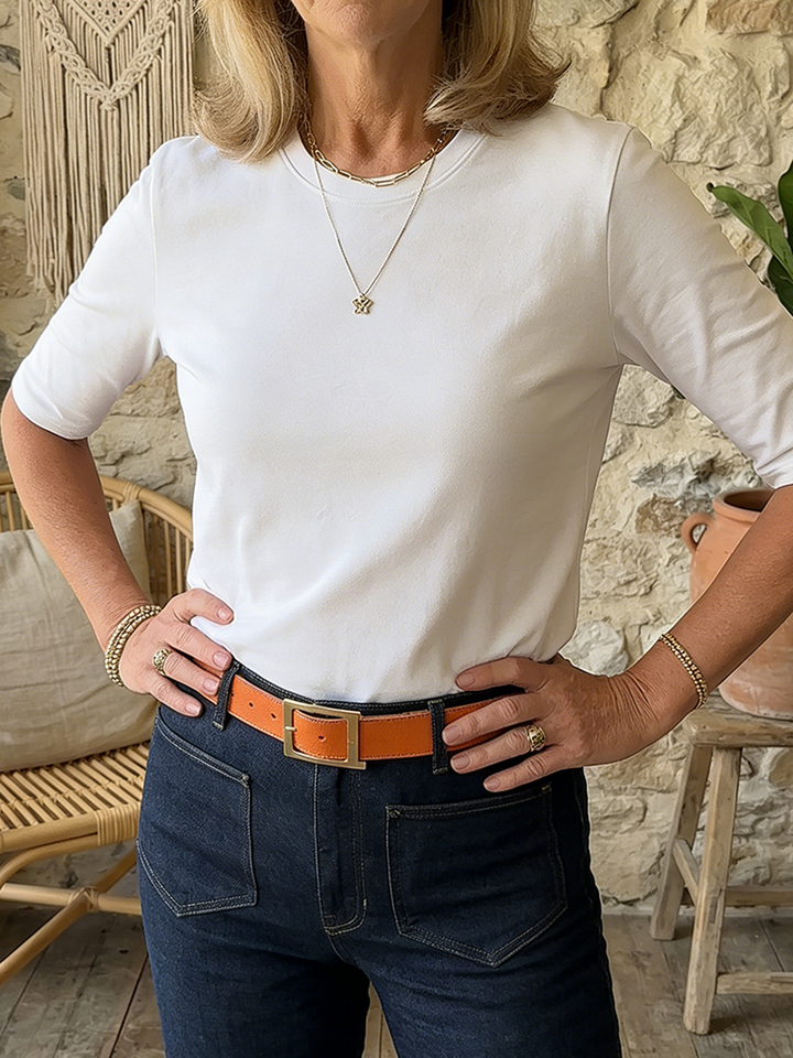 T-Shirt à Manches Mi-Longues Femme
