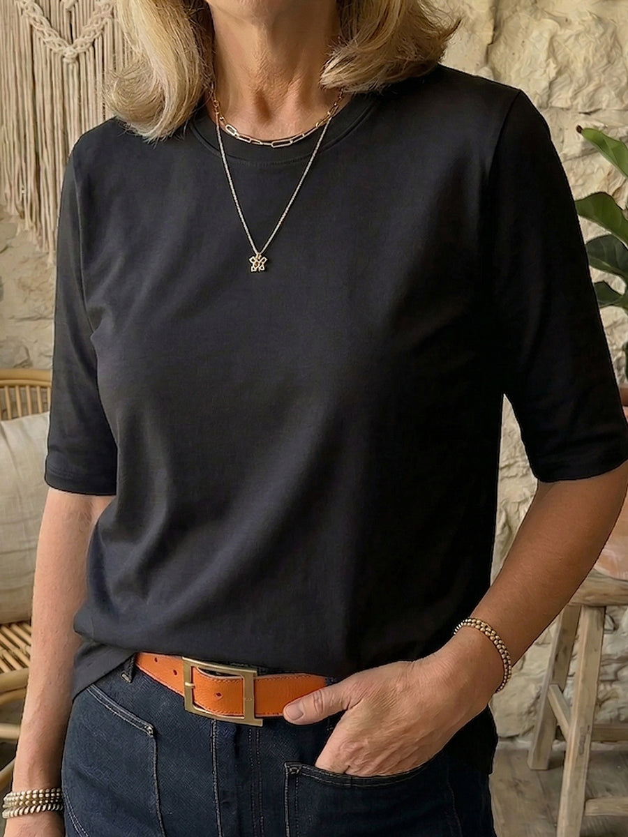 T-Shirt à Manches Mi-Longues Femme