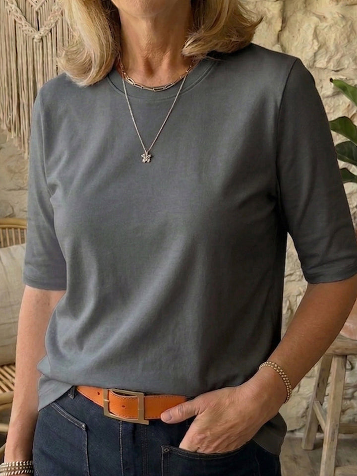 T-Shirt à Manches Mi-Longues Femme