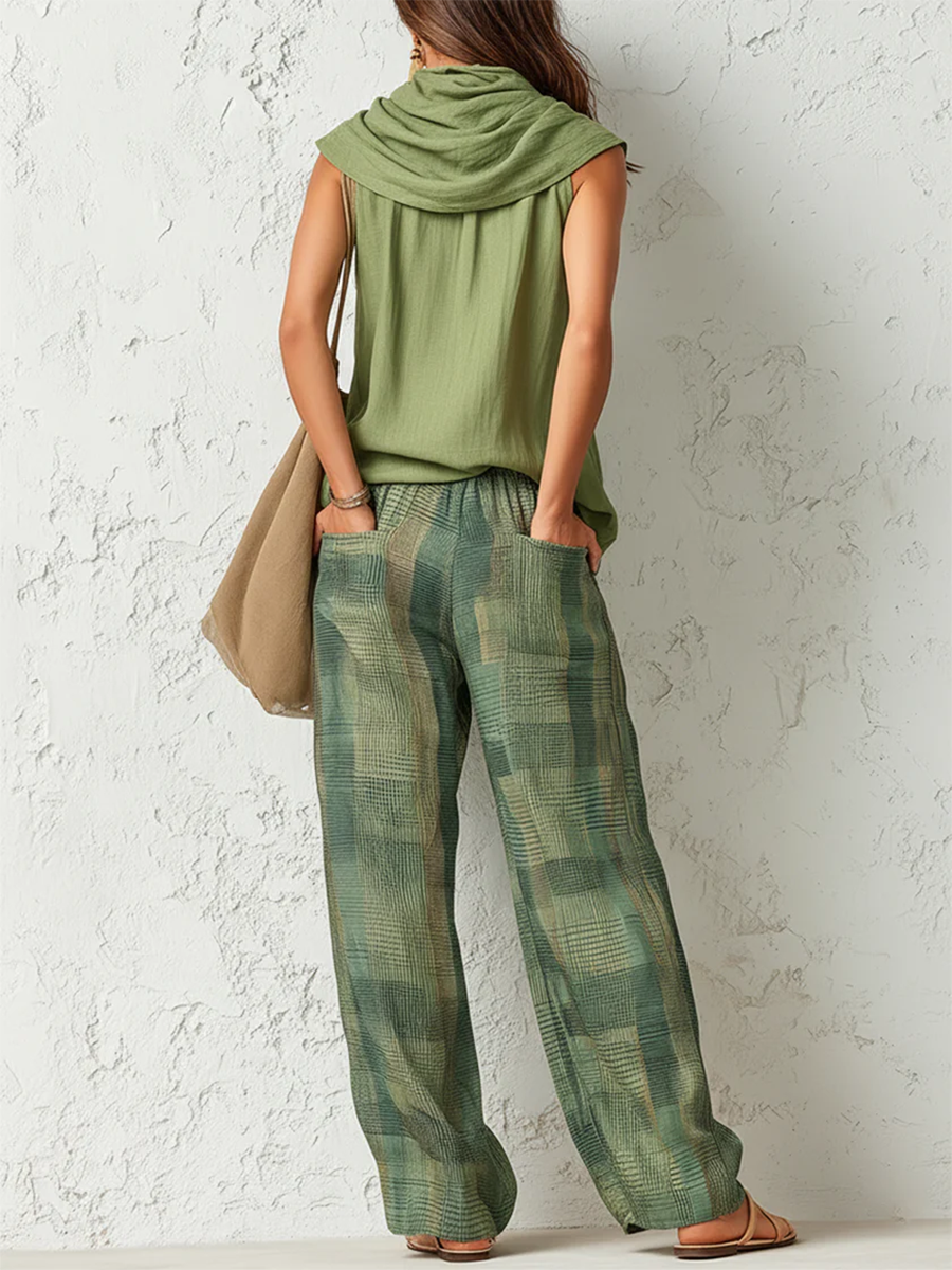 Ensemble Pantalon Large 2 Pièces Femme