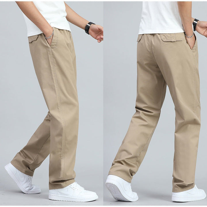 Pantalon Coupe Droite À Taille Élastiquée Homme