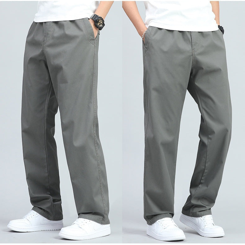 Pantalon Coupe Droite À Taille Élastiquée Homme