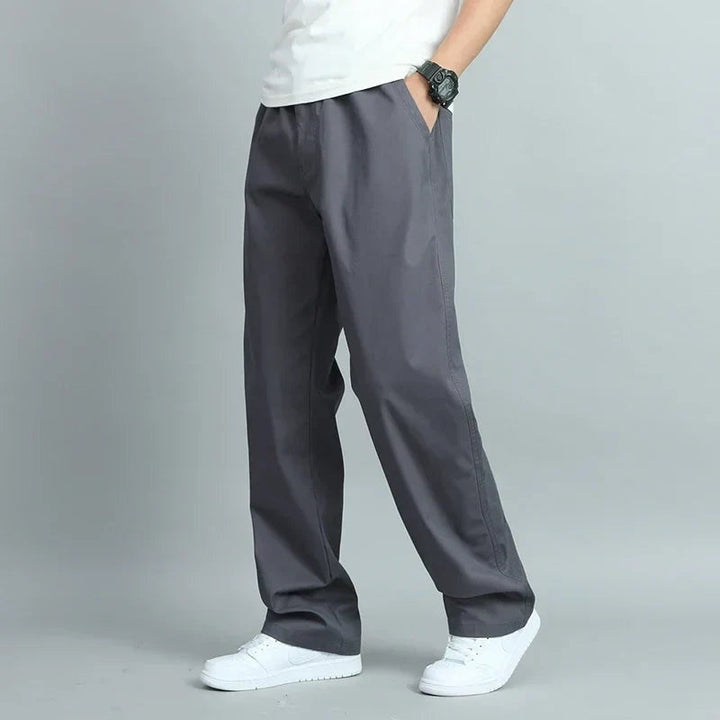 Pantalon Coupe Droite À Taille Élastiquée Homme