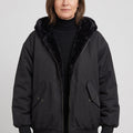 Blouson Court à Capuche Zippée Femme