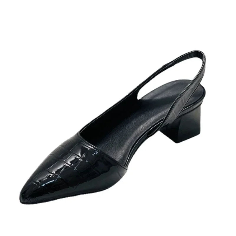Escarpins Slingback Talon Bloc Femme