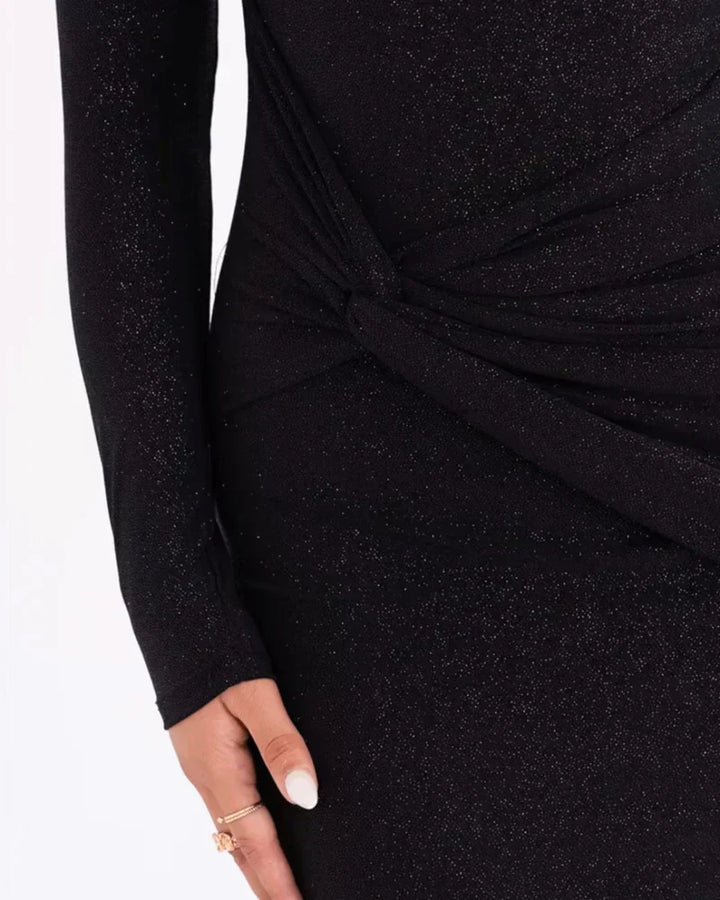 Robe Maxi Asymétrique à Paillettes Femme