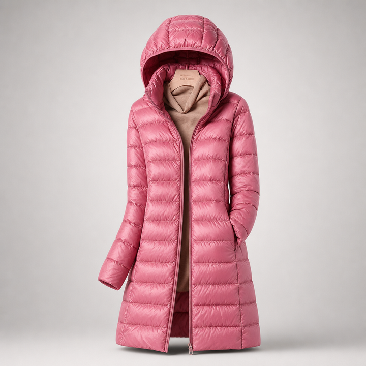Doudoune Longue à Capuche Femme