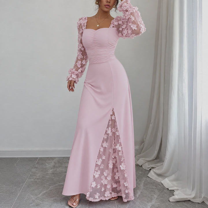 Robe Longue Fleurie Femme pour Invitée de Mariage