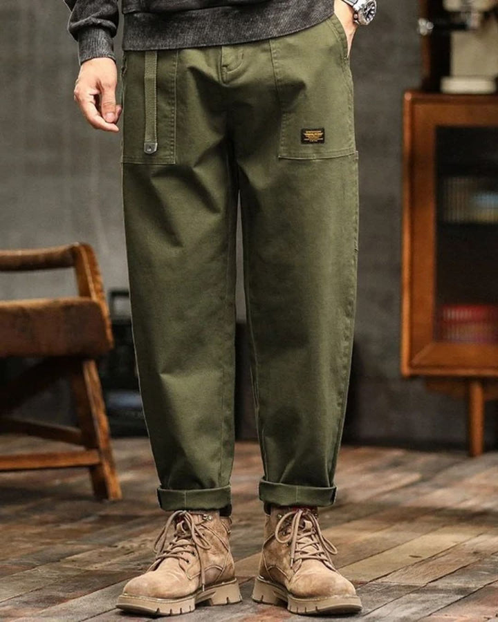 Pantalon Cargo Ample à Coupe Droite Homme
