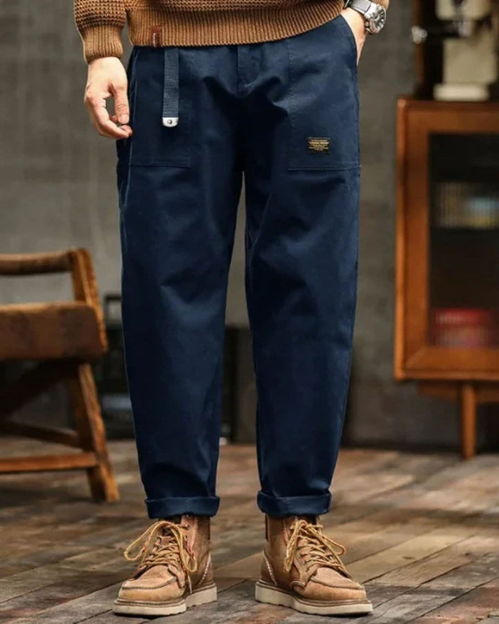 Pantalon Cargo Ample à Coupe Droite Homme