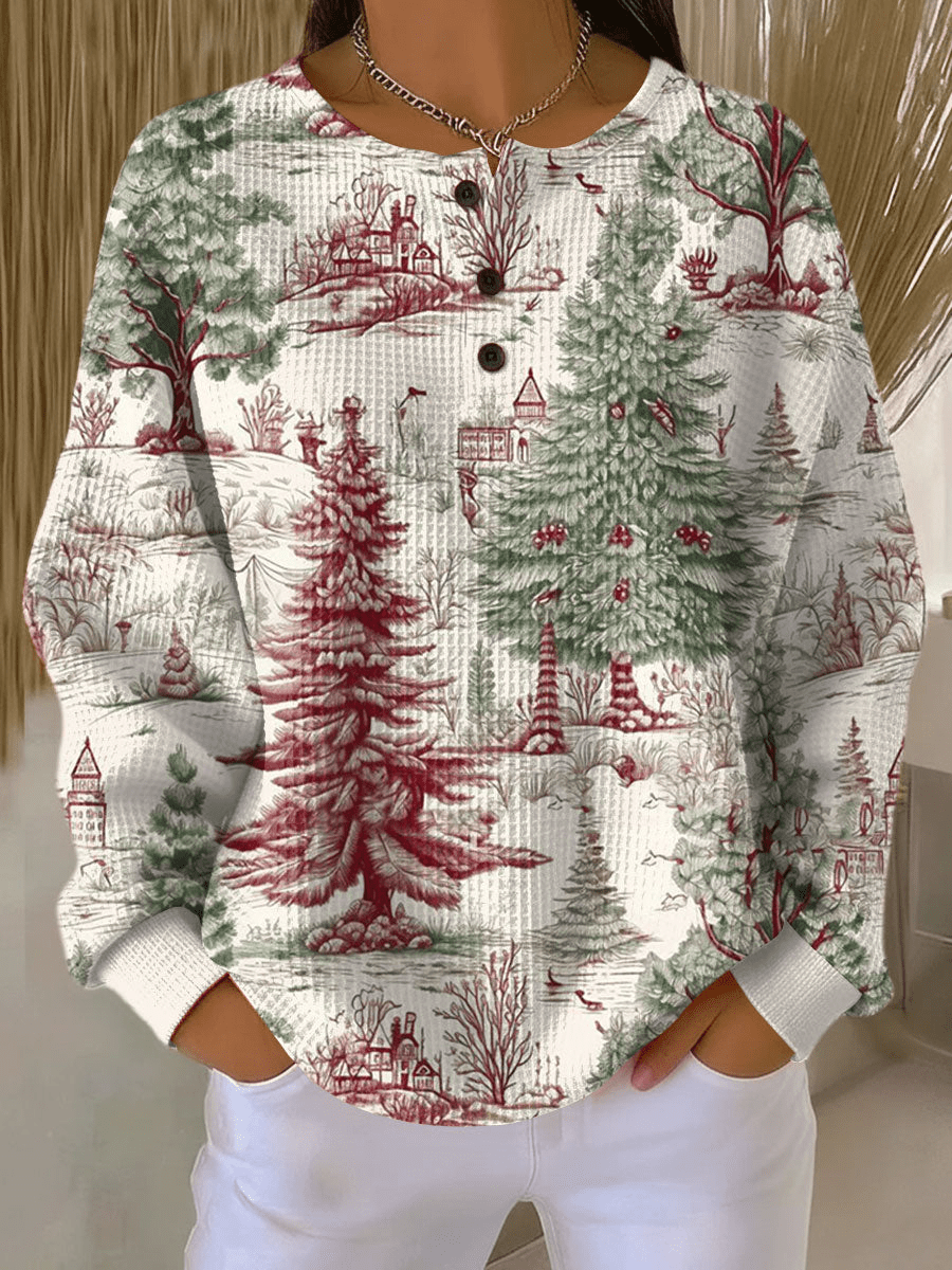 Pull à Empiècements Rayés et Boutons Femme