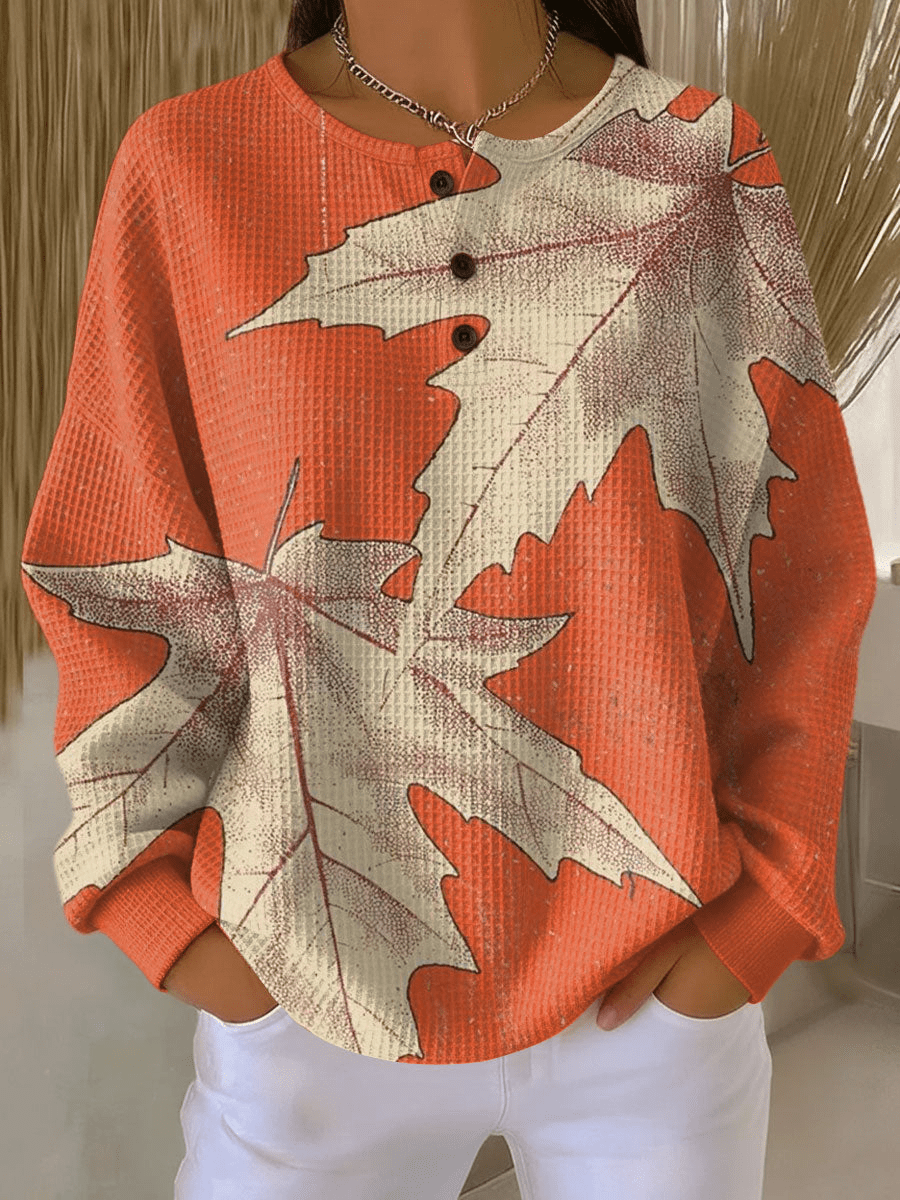 Pull à Empiècements Rayés et Boutons Femme