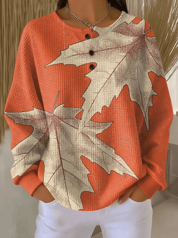 Pull à Empiècements Rayés et Boutons Femme