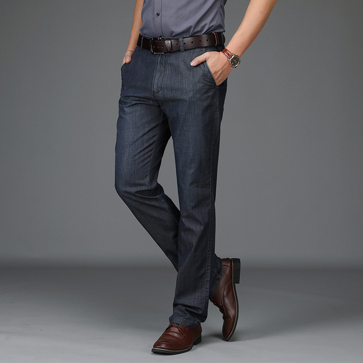 Pantalon Coupe Droite À Poches Latérales Homme