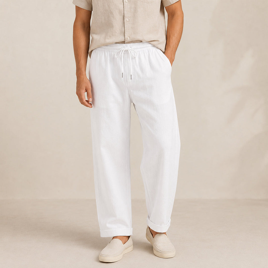 Pantalon Décontracté avec Cordon à la Taille Homme