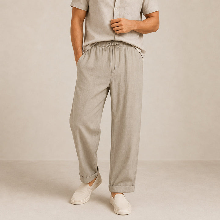 Pantalon Décontracté avec Cordon à la Taille Homme
