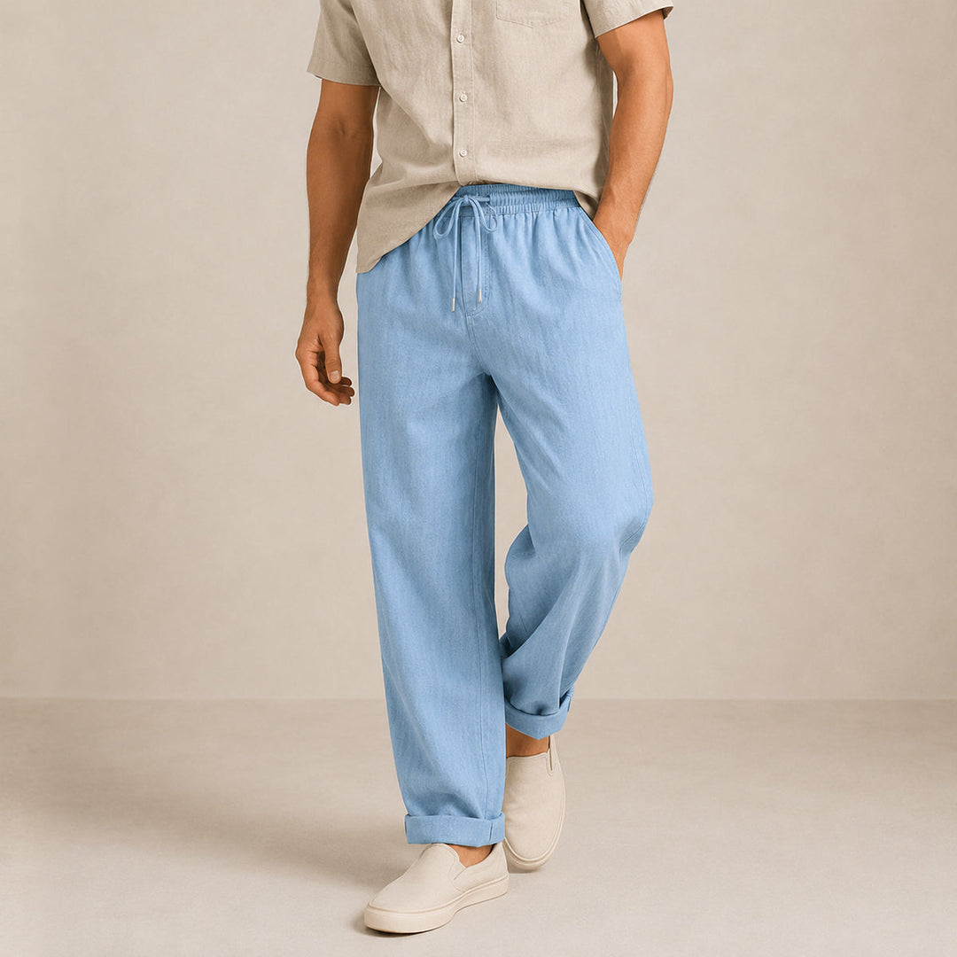 Pantalon Décontracté avec Cordon à la Taille Homme