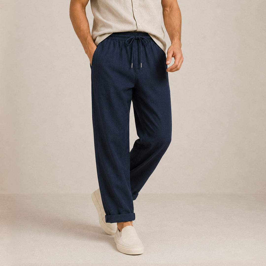 Pantalon Décontracté avec Cordon à la Taille Homme