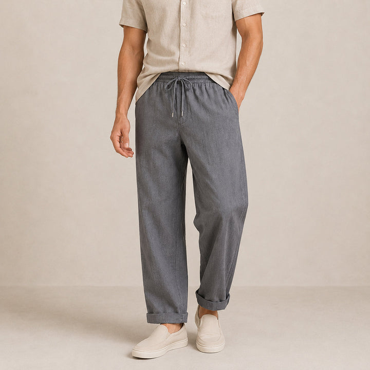 Pantalon Décontracté avec Cordon à la Taille Homme