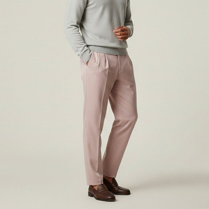 Pantalon à Pinces Coupe Droite Homme