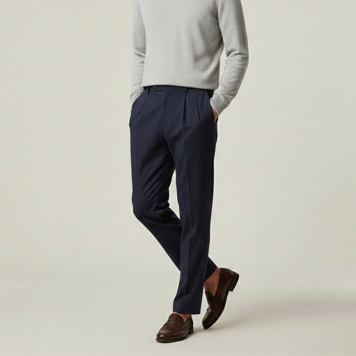 Pantalon à Pinces Coupe Droite Homme