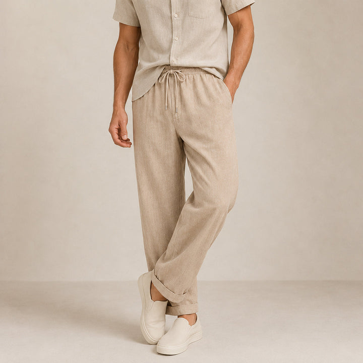 Pantalon Décontracté avec Cordon à la Taille Homme