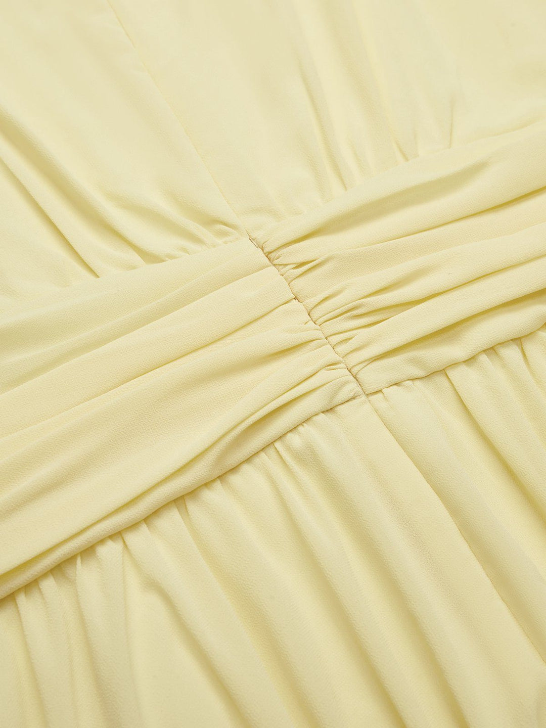 Robe Longue Sans Manches Taille Drapée Femme