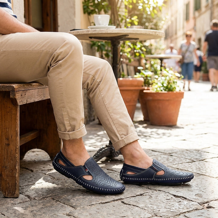 Mocassins Perforés à Enfiler Homme