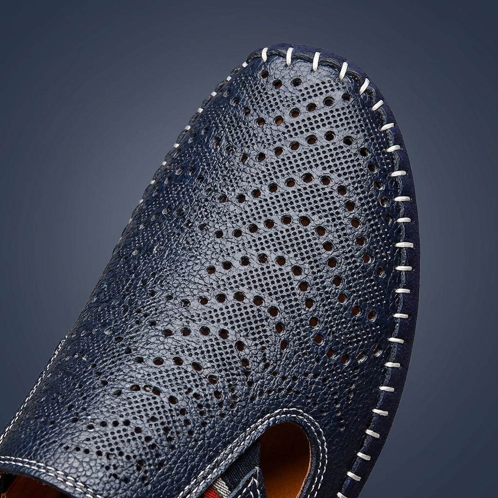 Mocassins Perforés à Enfiler Homme
