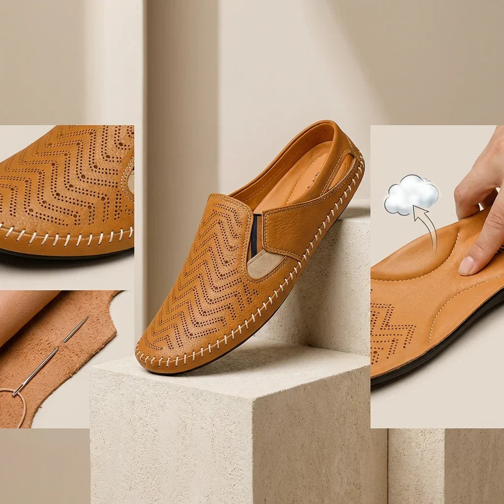 Mocassins Perforés à Enfiler Homme