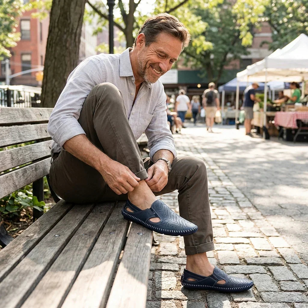 Mocassins Perforés à Enfiler Homme