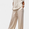 Women's Set with Loose Top and Wide-Leg Pants