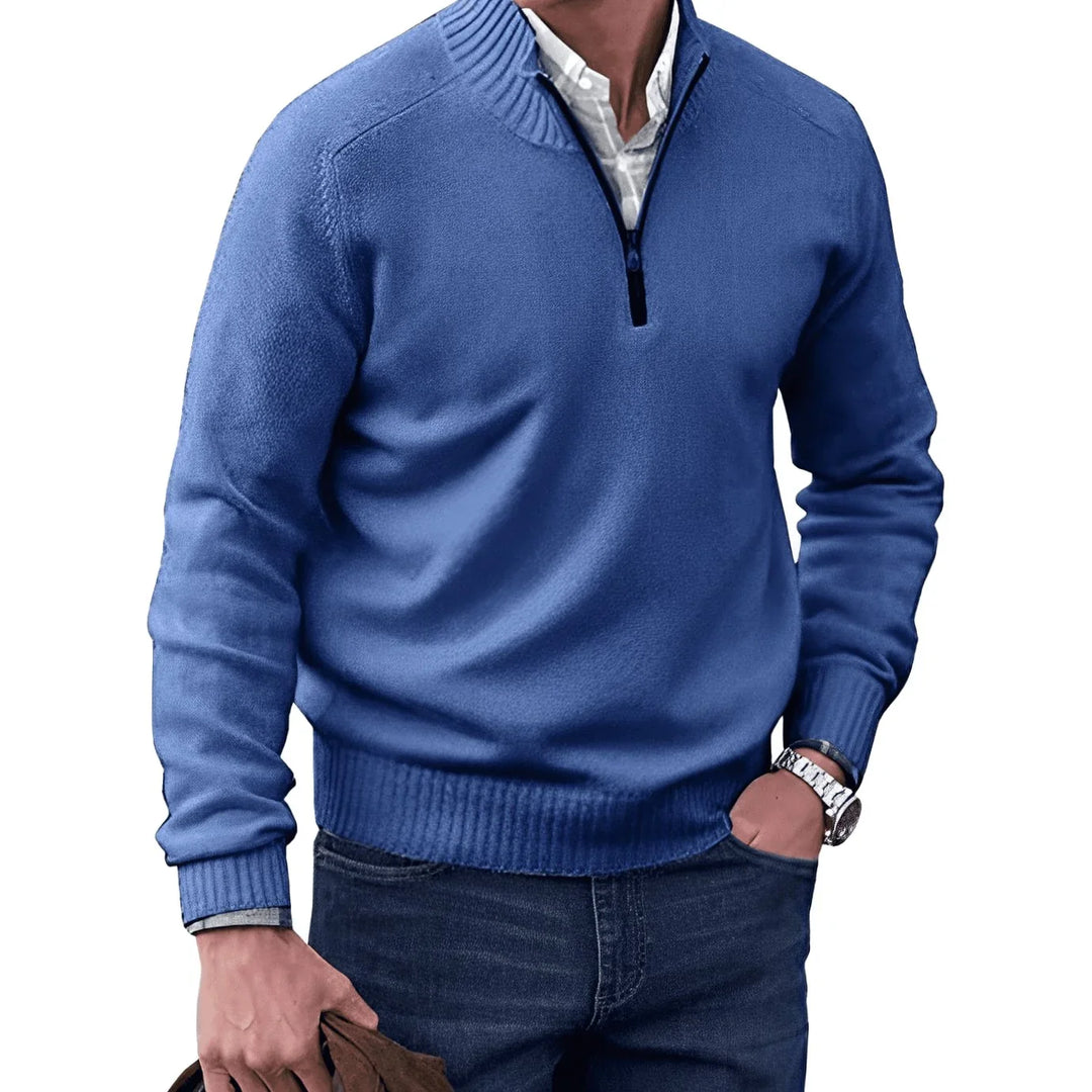 Pull Col Zippé Homme