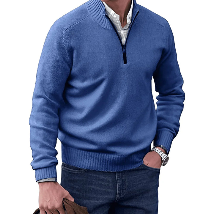 Pull Col Zippé Homme