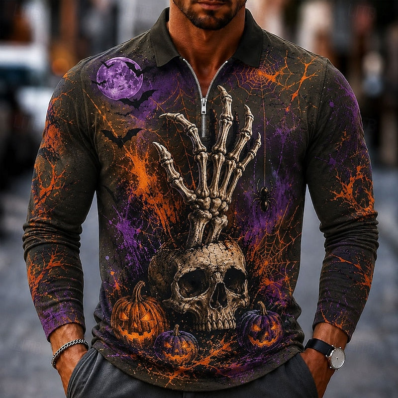 Polo Halloween Manches Longues Homme