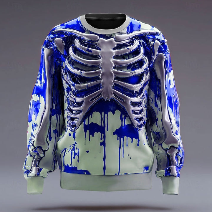 Sweat Halloween Squelette Manches Longues Homme
