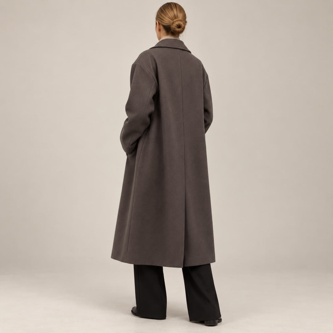 Manteau Long à Double Boutonnage Femme
