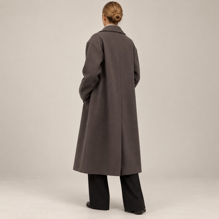 Manteau Long à Double Boutonnage Femme