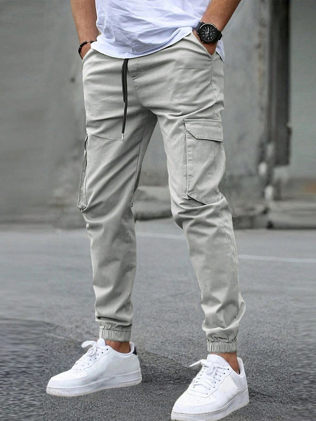 Pantalon Cargo À Bas Élastiqués Homme