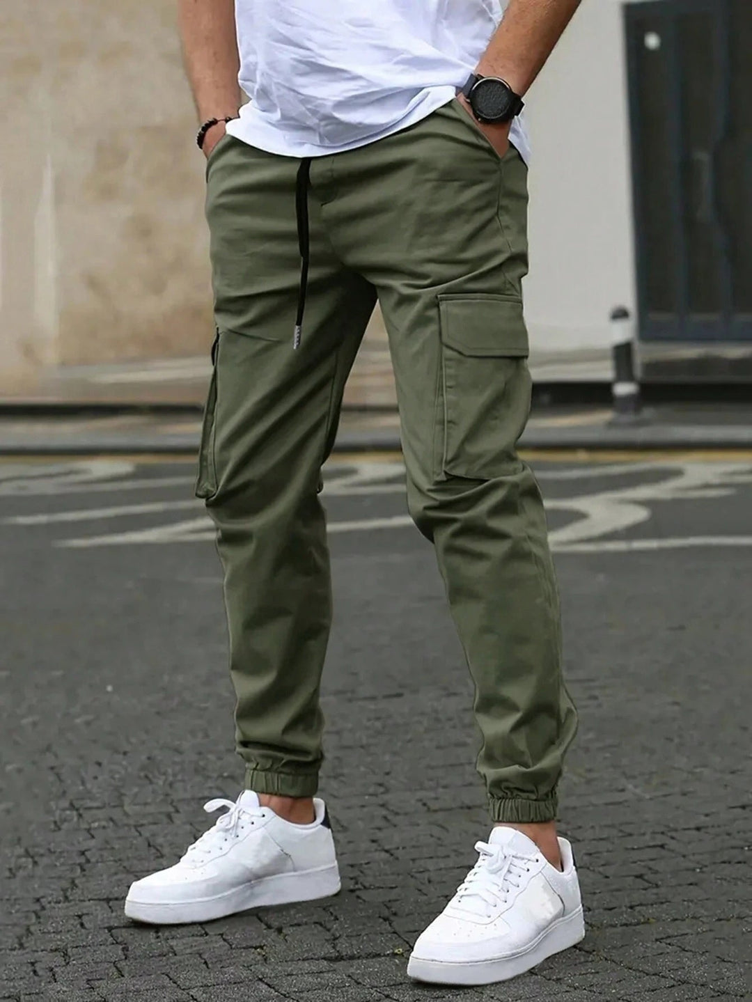 Pantalon Cargo À Bas Élastiqués Homme