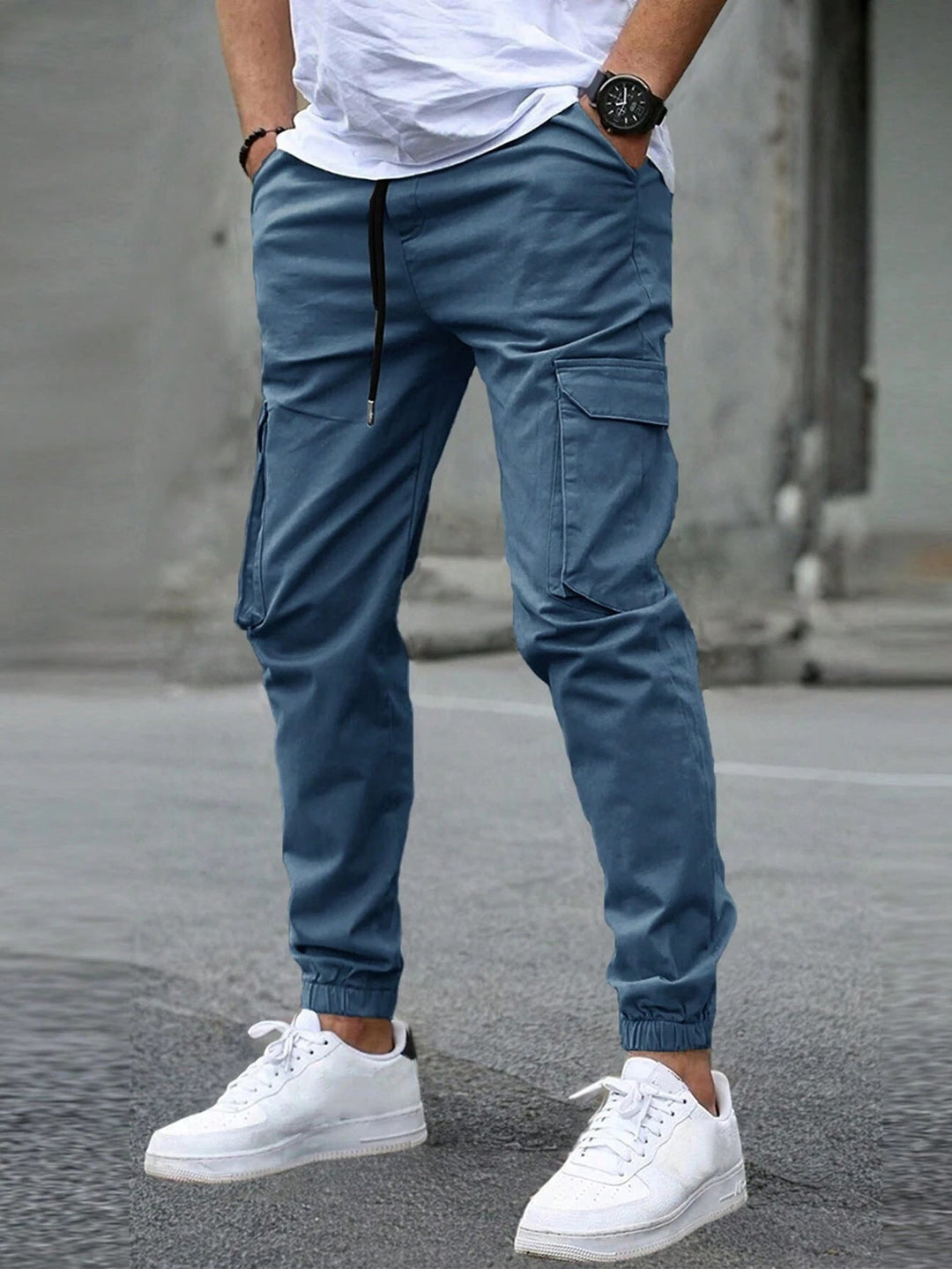 Pantalon Cargo À Bas Élastiqués Homme