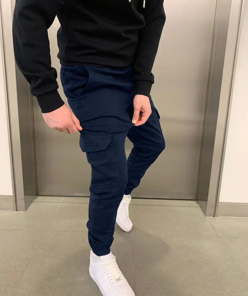 Pantalon Cargo À Bas Élastiqués Homme