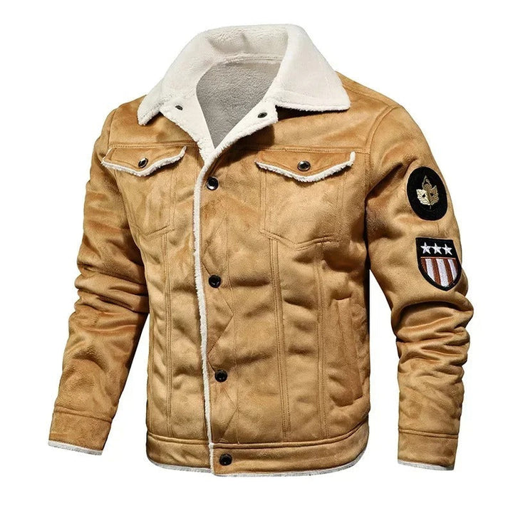 Blouson Court à Col Fourré Homme