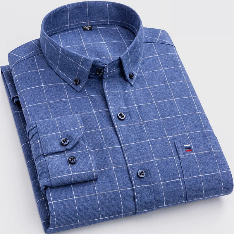 Chemise à Carreaux Manches Longues Homme