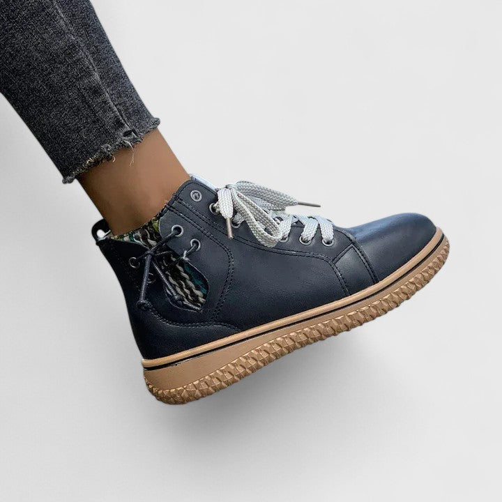 Baskets Montantes à Lacets Style Décontracté Femme